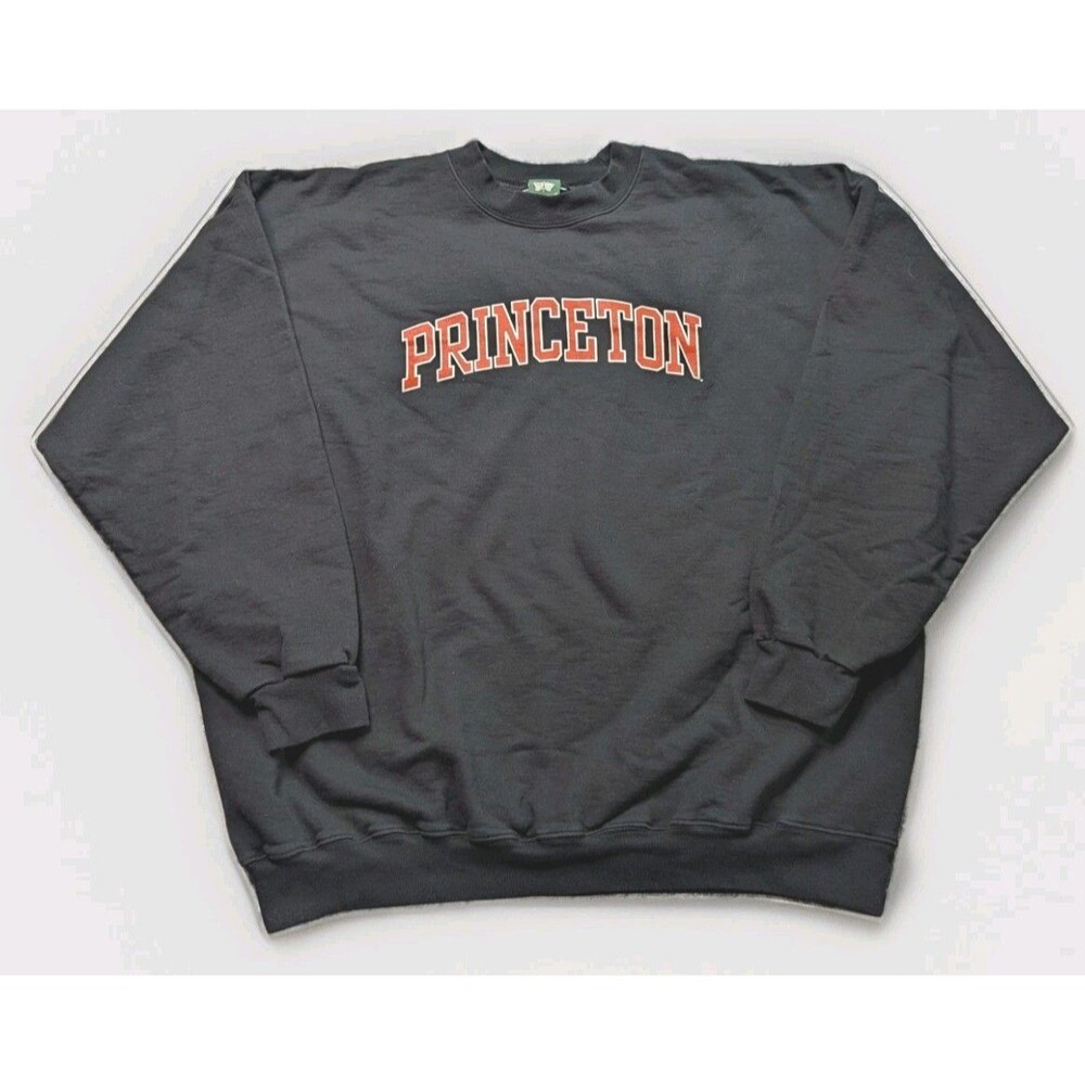 Princeton University Vintage Ivysport Crew Neck Black Sweatshirt Size XXL